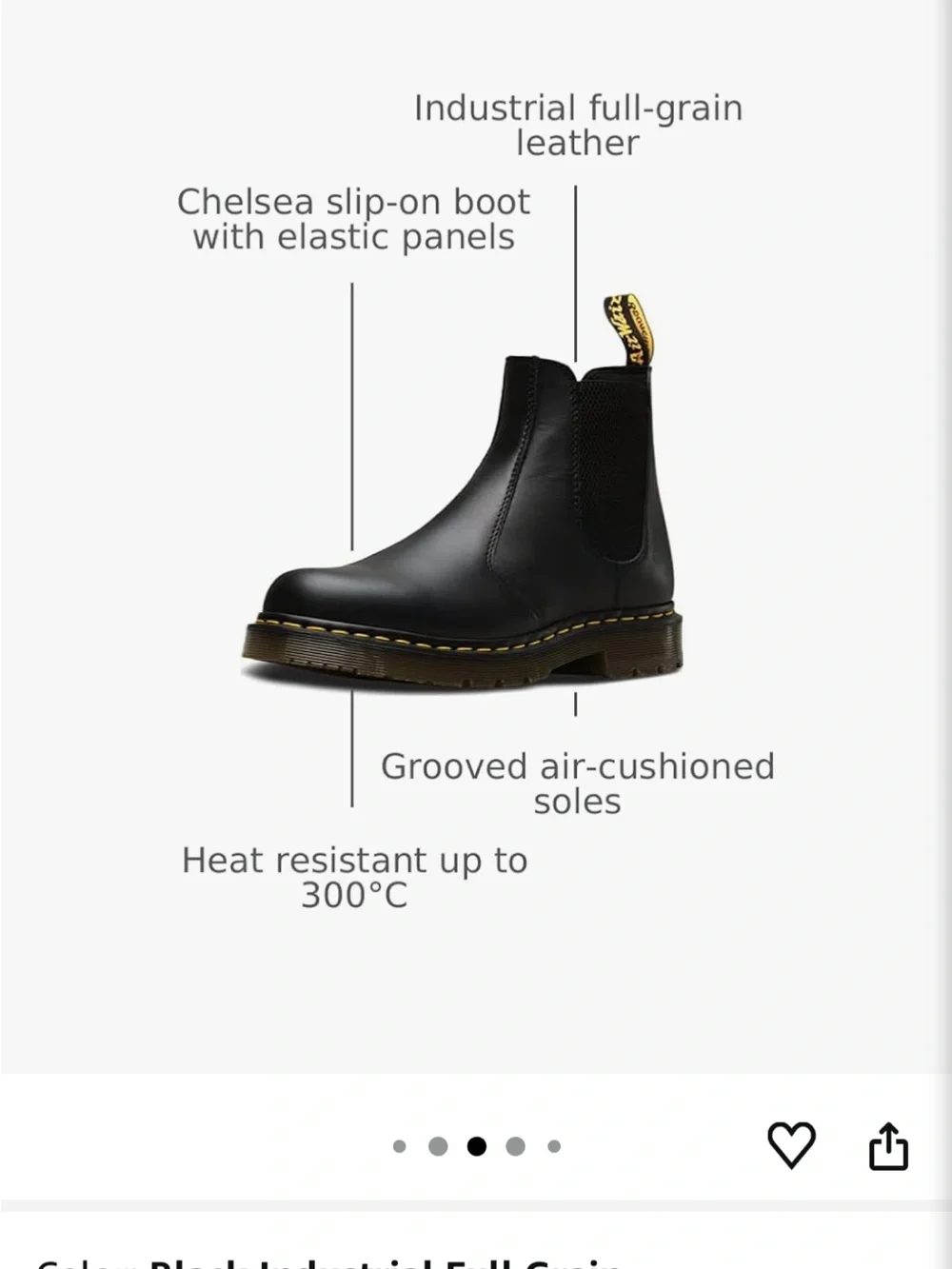 Dr. Martens Anti Slip Chelsea Ankle Boots Unisex Adult 2976 Sr - Picture 6 of 8